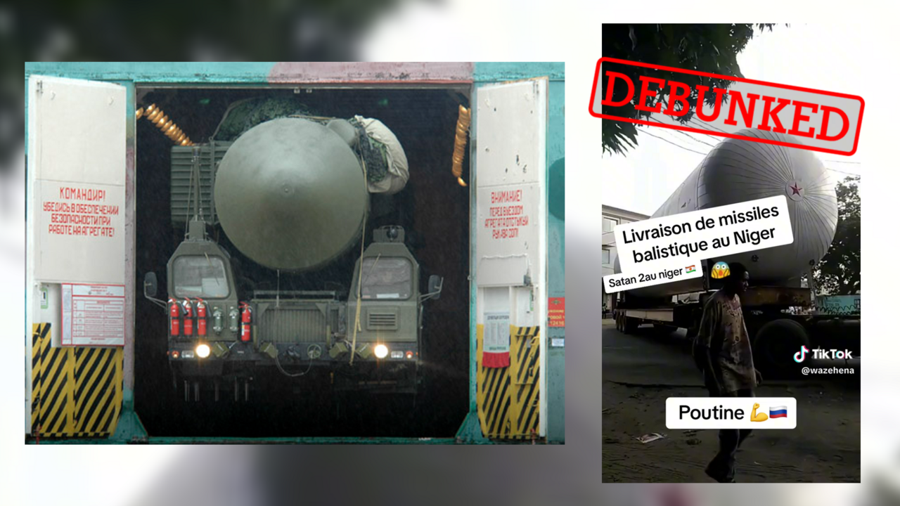 Не, това видео не показва руски балистични ракети в Нигер