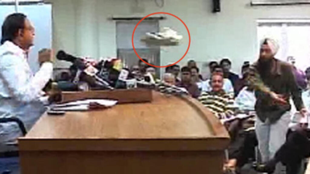 The latest victim of a shoehurling