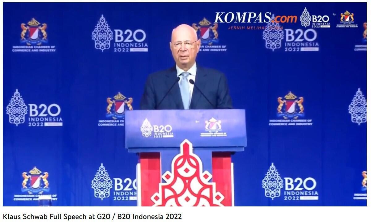Screenshot of Klaus Schwab's tackle during B20.