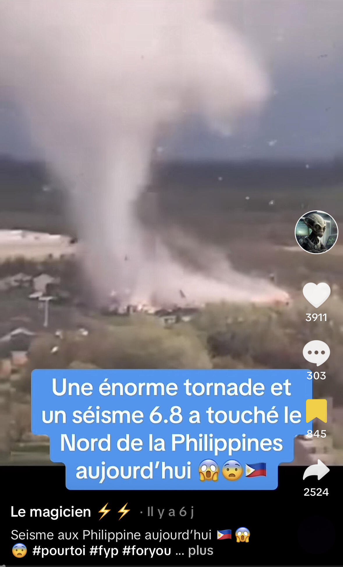 Comment un compte TikTok utilise les récentes catastrophes naturelles