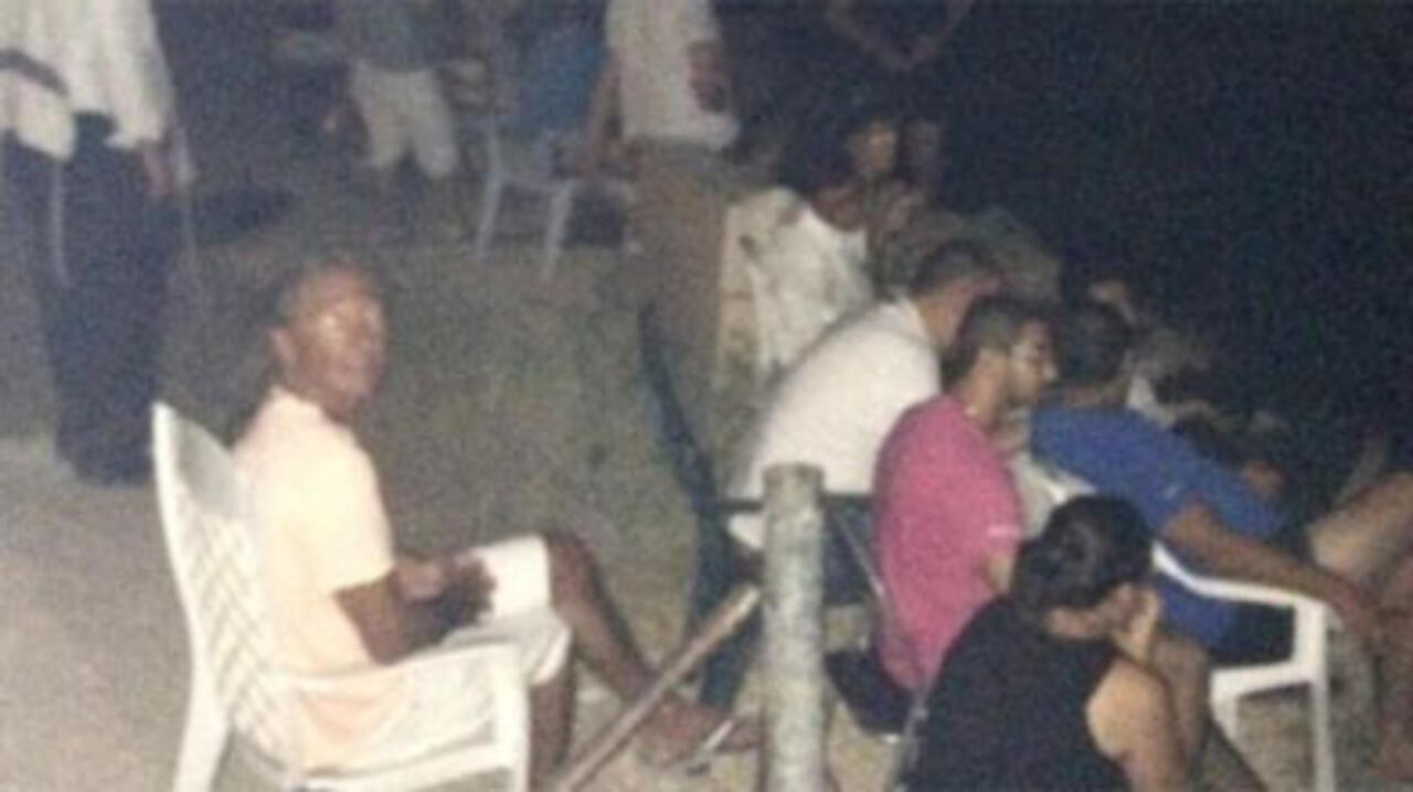 Photo shows Israelis watching Gaza air strikes 'like it was cinema'